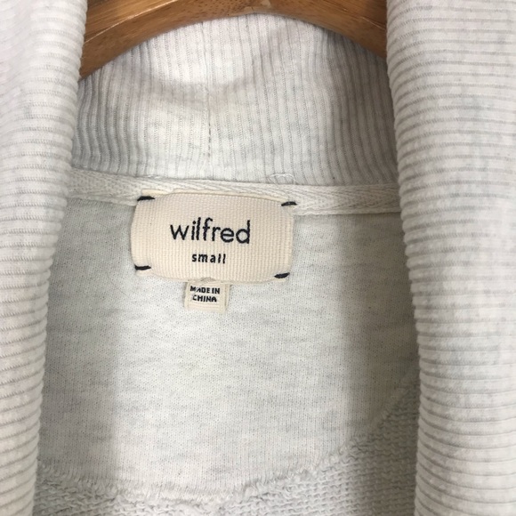 Aritzia Wilfred Diderot Open Front Circle Cocoon Cardigan Studded Ribbed Gray - Picture 7 of 10